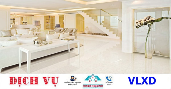 Báo giá ốp lát gạch tường phòng khách